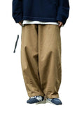 Retro Japanese Solid Color Elastic Pants