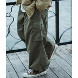 Multi-Pocket Solid Cargo Pants