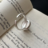 Matte Silver Open Finger Ring