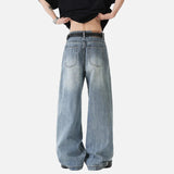 Streetwear High Quality Elastic Loose Fit Jeans