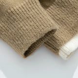 Cozy Fake Two-Piece Matching Knitwear Sweater