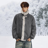 Stylish Single Breasted Loose Faux Fur Jacket