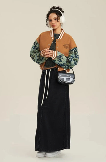 Women's Camouflage Varsity Jacket