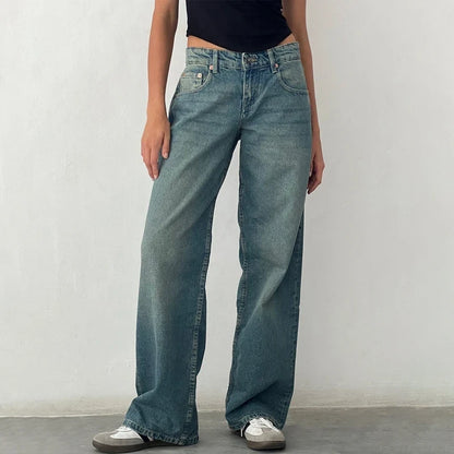 Model wearing the Vintage Vibe Flared Jeans