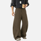Vintage Pleated Loose Fit Cut Casual Pants