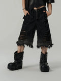 Vintage Patchwork Frayed Denim Jorts