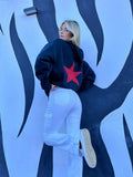 Y2k Star Print Hoodie