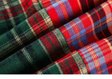 Patchwork Plaid Button-Up Shirt