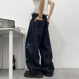 High-Quality Cute Patchwork Loose Straight Jeans