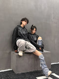 Y2K Streetwear Retro Graffiti Print Loose Hoodie