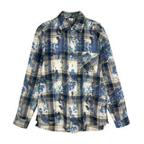 Men's Cool Vintage Autumn Tie Dye Plaid Shirt