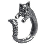 Vintage Witch Cat Opening Ring