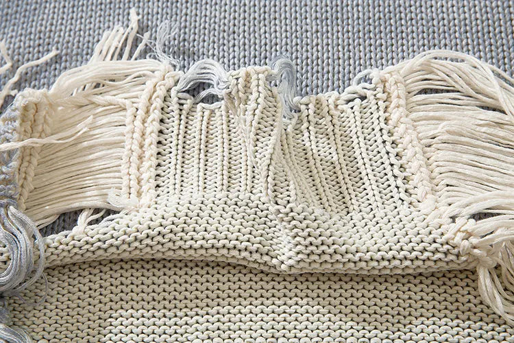 Y2K Ripped Loose Sweater