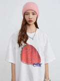 Women Retro Sweet Strawberry Graphic T-Shirt