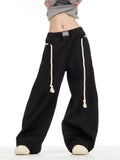 Effortless Cool Drawstring Wide Leg Sweatpants