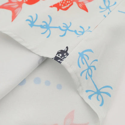 Golden Fish Graphic Hawaiian Short Shirt
