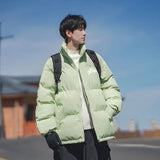 Streetwear Thicken Solid Stand Collar Puffer Jacket