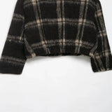 Trendy Stylish Slim Fit Plaid Wool Jacket