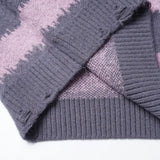 Oversized Striped Grunge Knitted Casual Sweater
