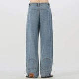 Chic Oversize Blue Wide Leg Casual Jeans