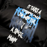 Streetwear Graffiti Print Winter Padded Puffer Jacket