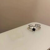 Double Layer Star Zircon Crystal Rings