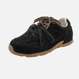 Retro Lace-Up Genuine Sneakers