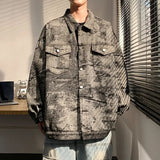 Streetwear Retro American Style Cargo Denim Jacket