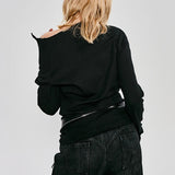 Dark American Gothing Punk Irregular Sleeve T-Shirt