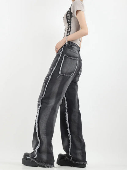 Urban Patchwork Denim Jeans