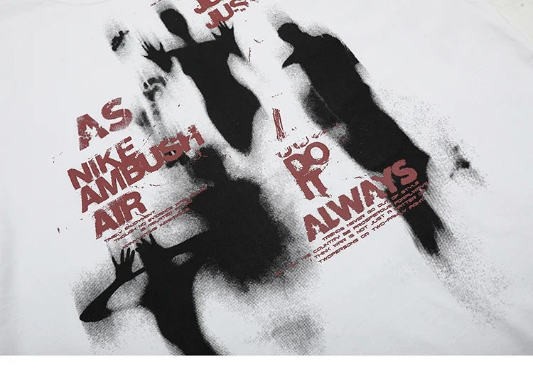 Oversized Graphic Ghosts T-Shirt