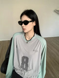 Vintage Green American Style Long Sleeve T-Shirt