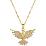 Stainless Steel Phoenix Eagles Pendant Necklace
