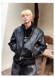 Retro Hip Hop Motorcycle Leather Jacket