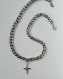 Vintage Punk Star Pendant Metal Necklace