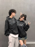 Y2K Streetwear Retro Graffiti Print Loose Hoodie