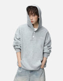 Streetwear Hip Hop Heavyweight Half Breasted Hoodie