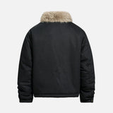 Camouflage Single Breasted Fur Collar Padded Jacket