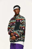 Ethnic Printing Sherpa Jacket