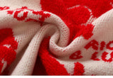 Knitted Cute Dragon Print Sweater