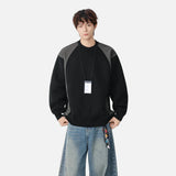 Contrast Color Raglan Crew Neck Sweatshirt