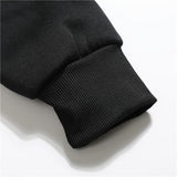 Zip Up Cardigan Solid Black Hoodie