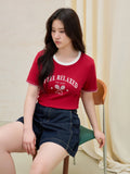 Vintage Contrast Stitch Round Neck T-Shirt
