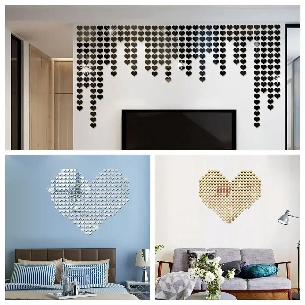 100 Pieces Shaped Small Mirrors