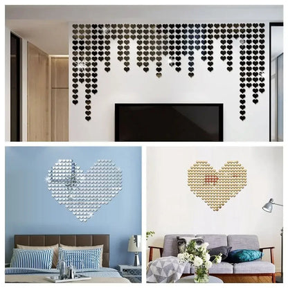 100 Pieces Shaped Small Mirrors
