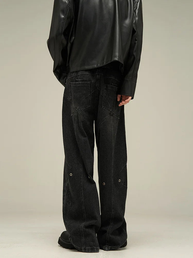 Wide Leg Vintage Washed Baggy Jeans