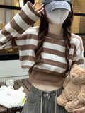 Vintage Cropped Striped Sweater
