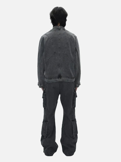 Essential Patchwork Multi Pockets Denim Jacket