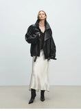 Luxury Oversized Black Leather Jacket