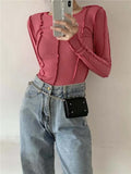 Solid Bright Line Long Sleeve T-shirt